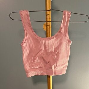 Athleta Girl Light Mauve Ribbed Top